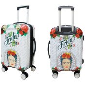 Wholesale - Frida Kahlo Travel Luggages Set (2pc set: 20" + 28") - White/Red C/P 1, UPC: 6939106543125